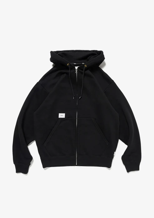 WTAPS THROWDY / ZIP HOODY / COTTON Black